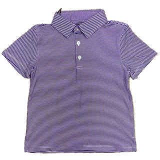 Meripex Micro Purple/White Stripe Polo