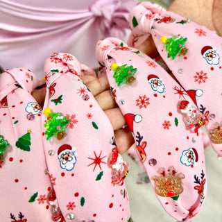 Bari Lynn Christmas Charm Knot Headband