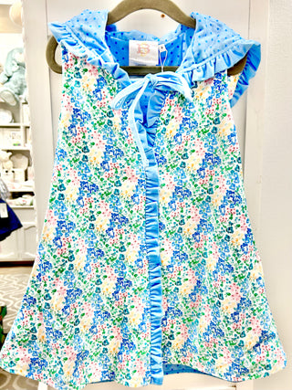 Swoon Reversible Cover Up Blue Floral