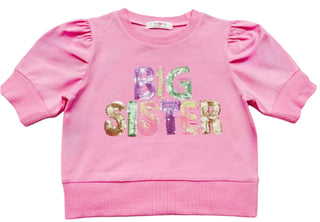 Lulu Bebe Big Sis Sequin Puff Sleeve Top