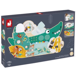 Janod Wooden Crocodile Multi-Activity Board