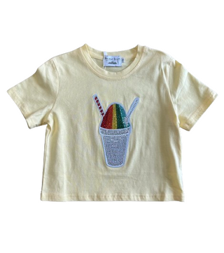 Blended Spirit Yellow Snowball Rhinestone Tee