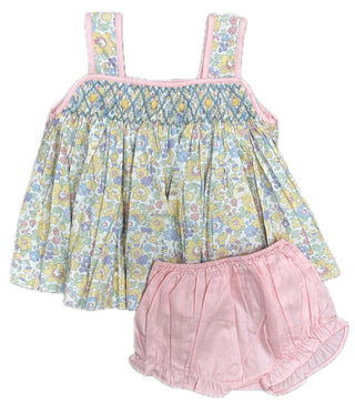 Lulu Bebe Florence Spring Floral Dress With Bloomers