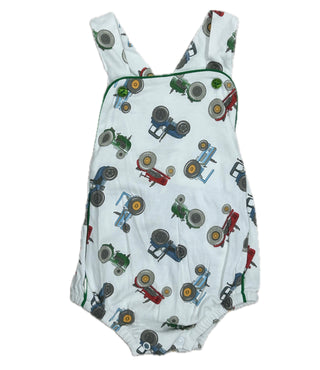 Baby Bliss Tractor Pima Knit Bubble
