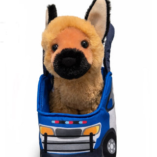 Sassy Pet Sak -  Police Car w/ German Sheperd