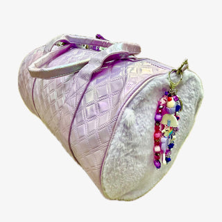 Bari Lynn Lavender Charm Duffle Bag