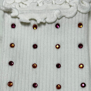 Blended Spirit Purple and Gold Stoned Gameday Socks