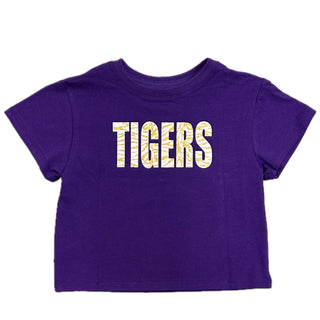 Azarhia Glitter Tigers Purple Boxy Tee