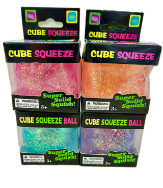Dough Doughs Sugar Squish Glitter Cube