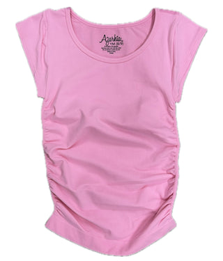 Azarhia Ruched Top -Solid Pink