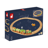 Janod Wooden Story Farm Train with Tracks