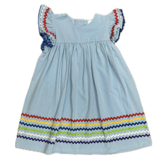 Banana Split Light Blue Ric Rac Dress
