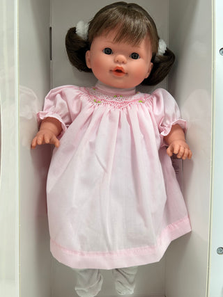 15" Sarah Doll W/ Short Pigtails and Pink Dress