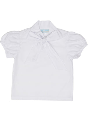 The Oaks White Short-Sleeved Jane Bow Blouse