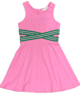 Hannah Banana Fit and Flare Dress with Criss Cross Waist Cutout