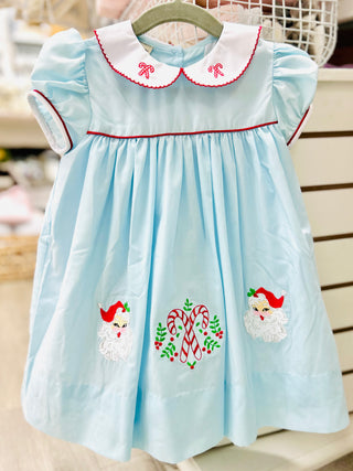 Girl's Blue Santa Claus Float Dress