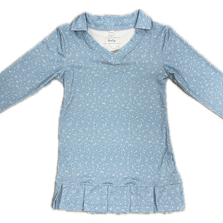 Honesty Blue Floral Pleated Dress