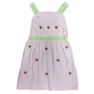 Zuccini Seersucker Strawberry Bibbie Dress