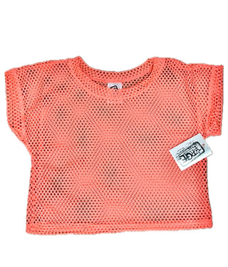 Mesh Top - Neon Coral