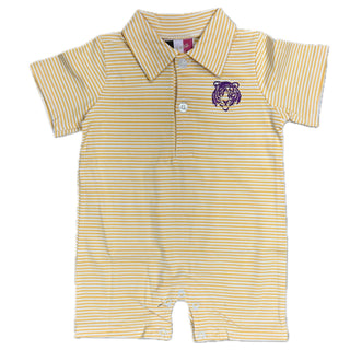 Banana Split Purple/Gold Tiger Boys Shortall