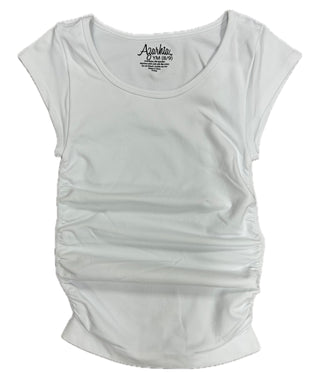 Azarhia Ruched Top - Solid White