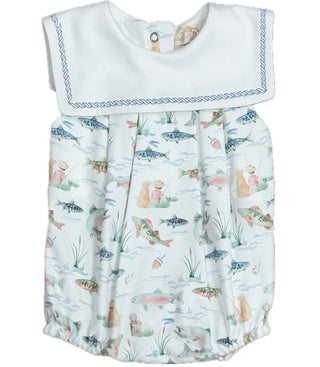Baby Club Chic Gone Fishing Bubble with Sailor Collar