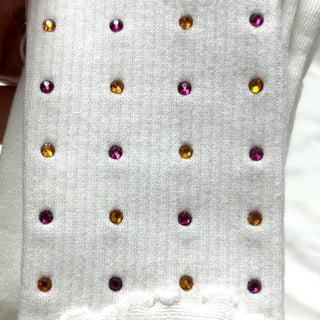 Blended Spirit Purple and Gold Stoned Gameday Socks
