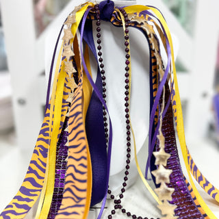 Pony Tail Streamer-Purple Tiger Spirit