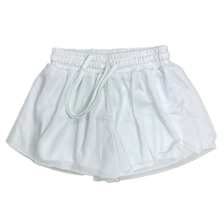 Blended Spirit White Mesh Butterfly Shorts
