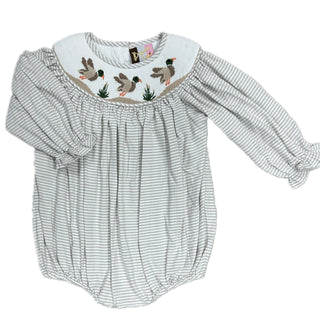 Mallard Duck Smocked Girls Bubble