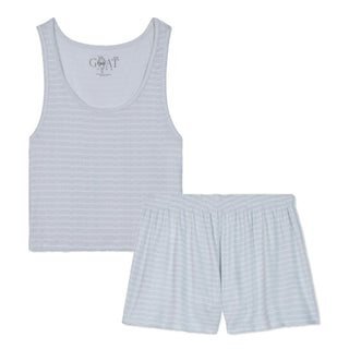 GOAT USA Women's Pajama Tank & Shorts: Pale Gray