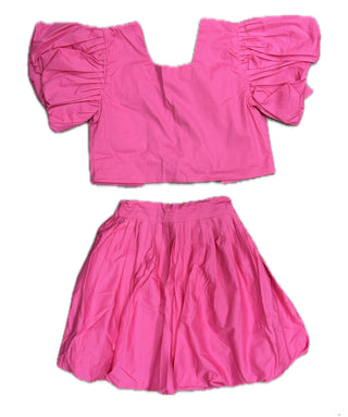 House of Swan Poplin Skirt Set - Pink Yarrow