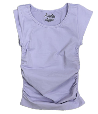 Azarhia Ruched Top -Solid Lavender