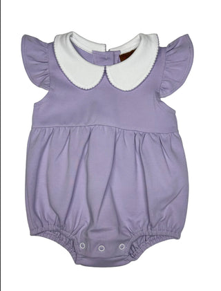 Adley Angel Sleeve Lilac Knit Bubble with Peter Pan Collar