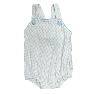 Trotter Street Kids Graham Sunsuit Light Blue Dot