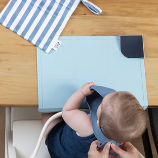 Bella Tunno Pack and Go Bundle: Silicone Mat, Silicone Bib & Waterproof Bag