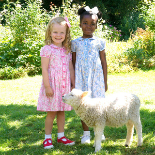Blue Daisy Button-Front Dress