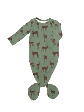 Bamboo Knotted Infant Gown- Deer