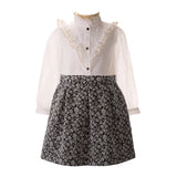 Rachel Riley Floral Damask Skirt Set