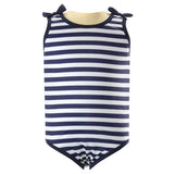 Breton Navy Stripe Lycra One Piece Swimsuit