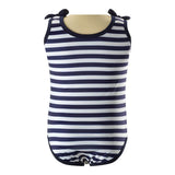 Breton Navy Stripe Lycra One Piece Swimsuit