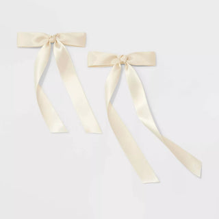 Large Satin Long Bow- Rainbows by paulette