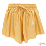 Azarhia Shimmer Butterfly Shorts - Gold