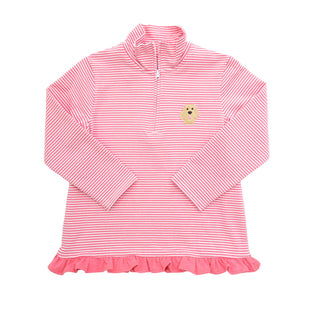 Itsy Bitsy Goldendoodle Quarter Zip Ruffle Pullover