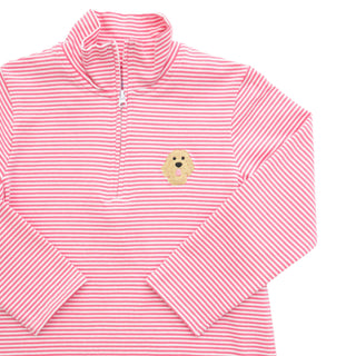 Itsy Bitsy Goldendoodle Quarter Zip Ruffle Pullover