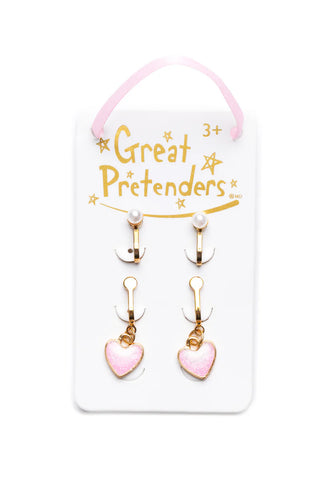 Great Pretenders Boutique Chic 2pk Cute & Classy Clip On Earrings