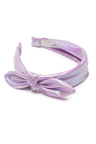 Iridescent Metallic Headband - Lilac
