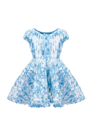 Sequins Concert Queen Blue Dress