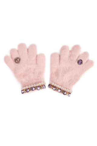 Boujee Bijou Gloves Light Pink