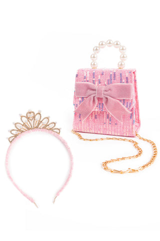 Mademoiselle Mini Purse w/ Headband - Pink